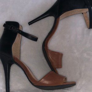 Zigi Soho Brown/Black Sandals with Ankle Strap